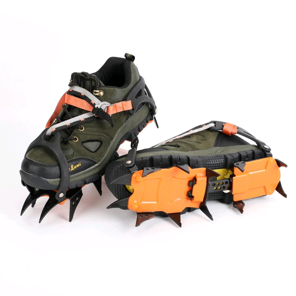 12 Teeth Ice Crampons Winter Snow Boot Shoes Ice Gripper Anti-skid Ice Spikes Snow Traction Cleats 1 12 Teeth Ice Crampons Winter Snow Boot Shoes Ice Gripper Anti-skid Ice Spikes Snow Traction Cleats