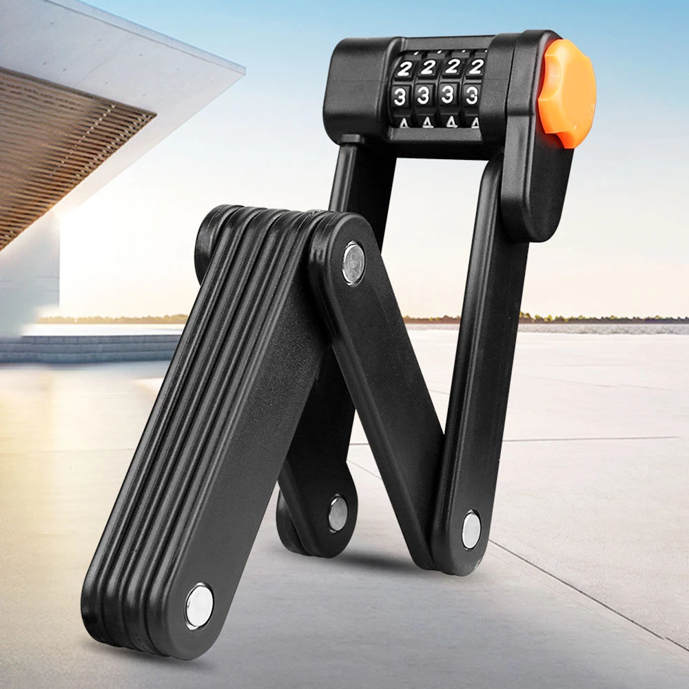 Bicycle Folding Lock Lengthen Anti Theft Heavy Duty Strong Foldable Lock For E Bike Scooter Motorcycle 6 Bicycle Folding Lock Lengthen Anti Theft Heavy Duty Strong Foldable Lock For E Bike Scooter Motorcycle - Image 6