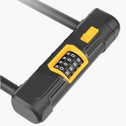 Bicycle U Lock with 1.2m Cable Anti-theft Heavy Duty Bike Password Lock Alloy for E-bikes, Motorcycles, Scooters -CN Sports & Outdoors Sales Bicycle U Lock with 1 2m Cable Anti theft 518204 4