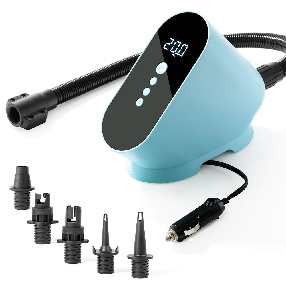 CYCPLUS D10 20PSI SUP Pump Inflatable Air Pump 12V Electronic Air Inflator For Outdoor Paddle Board Kayak Boat Accessory - Blue 1 CYCPLUS D10 20PSI SUP Pump Inflatable Air Pump 12V Electronic Air Inflator For Outdoor Paddle Board Kayak Boat Accessory - Blue
