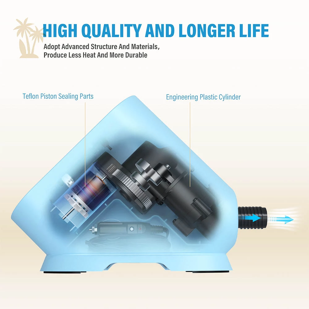 CYCPLUS D10 20PSI SUP Pump Inflatable Air Pump 12V Electronic Air Inflator For Outdoor Paddle Board Kayak Boat Accessory - Blue 5 CYCPLUS D10 20PSI SUP Pump Inflatable Air Pump 12V Electronic Air Inflator For Outdoor Paddle Board Kayak Boat Accessory - Blue - Image 5