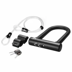 INBIKE UL319A Bike U Lock with Cable Anti Theft Bike Lock Heavy Duty Anti-shear Lock and Mounting Bracket with Keys