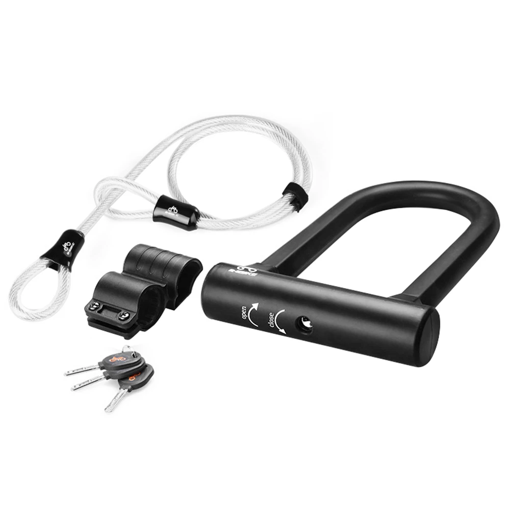 INBIKE UL319A Bike U Lock with Cable Anti Theft Bike Lock Heavy Duty Anti-shear Lock and Mounting Bracket with Keys 1 INBIKE UL319A Bike U Lock with Cable Anti Theft Bike Lock Heavy Duty Anti-shear Lock and Mounting Bracket with Keys