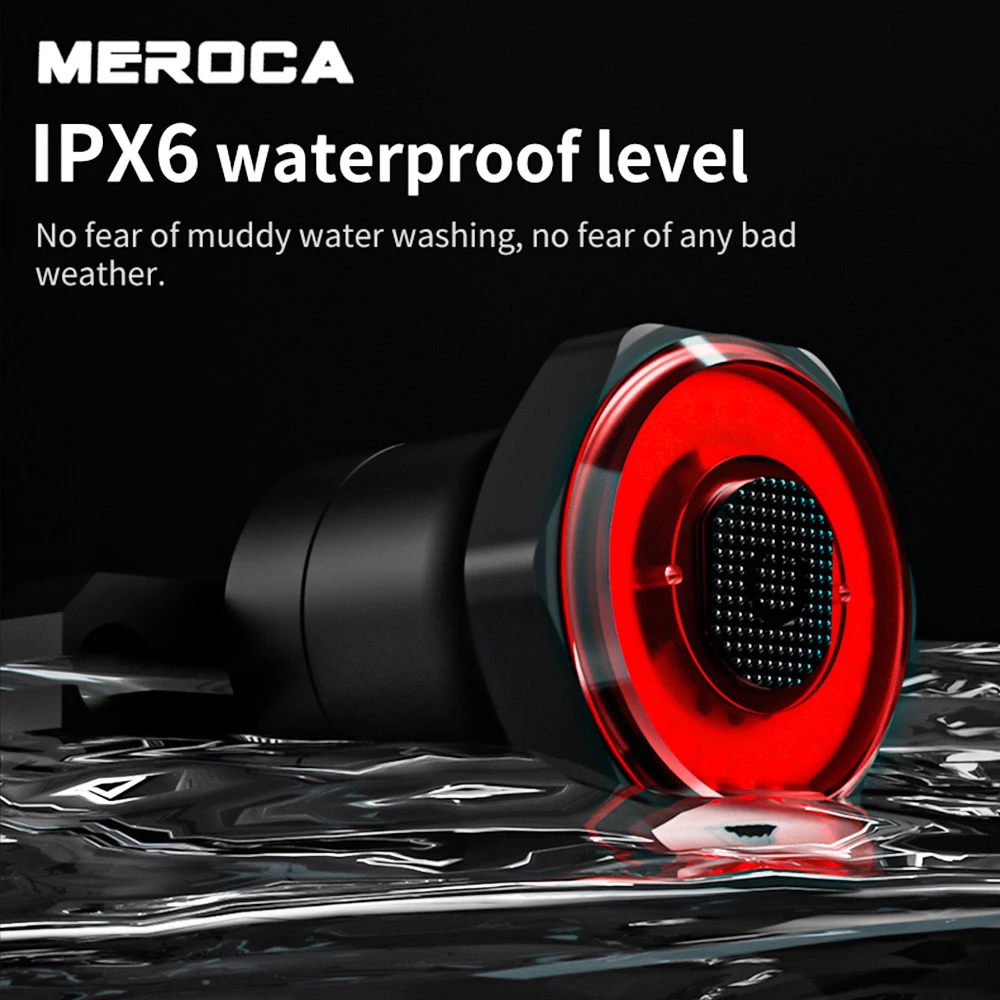 MEROCA WR25 Smart Bike Seatpost Tail Light Brake Sensing Bicycle Rear Flashlight with 500mAh Battery 4 Light Modes 3 MEROCA WR25 Smart Bike Seatpost Tail Light Brake Sensing Bicycle Rear Flashlight with 500mAh Battery 4 Light Modes - Image 3