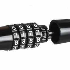 Portable Mini Bicycle Lock Security 4 Digit Resettable Combination Coiling Cable Lock - Black -CN Sports & Outdoors Sales Portable Mini Bicycle Lock Security 4 Digit Resettable Black 907940