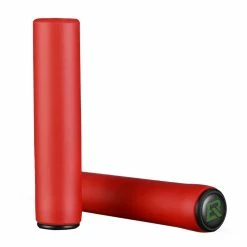 ROCKBROS Bicycle Grip MTB Silicone HandleBar Grip Anti-skid Shock-absorbing Soft Bike Grip Ultralight - Red