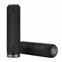 ROCKBROS Bicycle Grip MTB Sponge HandleBar Grip Anti-skid Shock-absorbing Soft Bike Grip Ultralight - Black