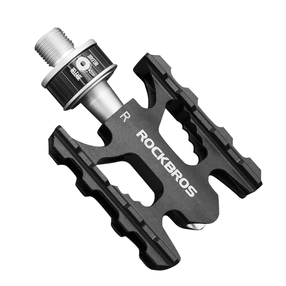 ROCKBROS Bicycle Pedals Quick Release CNC Rainproof Seal Bearing 6.1cm Widened Non-slip Chrome Molybdenum Bike Pedal 1 ROCKBROS Bicycle Pedals Quick Release CNC Rainproof Seal Bearing 6.1cm Widened Non-slip Chrome Molybdenum Bike Pedal