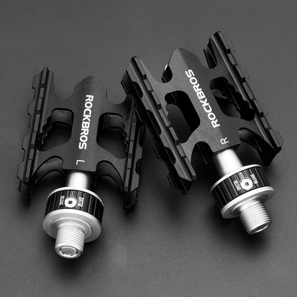 ROCKBROS Bicycle Pedals Quick Release CNC Rainproof Seal Bearing 6.1cm Widened Non-slip Chrome Molybdenum Bike Pedal 2 ROCKBROS Bicycle Pedals Quick Release CNC Rainproof Seal Bearing 6.1cm Widened Non-slip Chrome Molybdenum Bike Pedal - Image 2