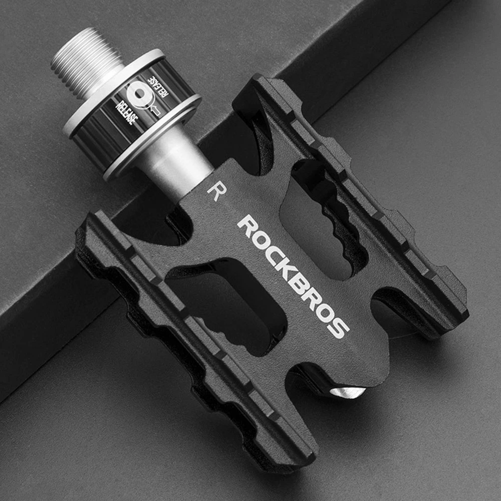 ROCKBROS Bicycle Pedals Quick Release CNC Rainproof Seal Bearing 6.1cm Widened Non-slip Chrome Molybdenum Bike Pedal 3 ROCKBROS Bicycle Pedals Quick Release CNC Rainproof Seal Bearing 6.1cm Widened Non-slip Chrome Molybdenum Bike Pedal - Image 3