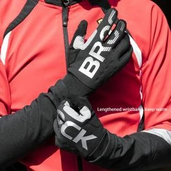 ROCKBROS Cycling Gloves Shockproof Wear Resistant Full Finger Windproof Gloves Breathable Lengthen Warm MTB Glove - L -CN Sports & Outdoors Sales ROCKBROS Cycling Gloves Shockproof Wear Resistant L 518167 4