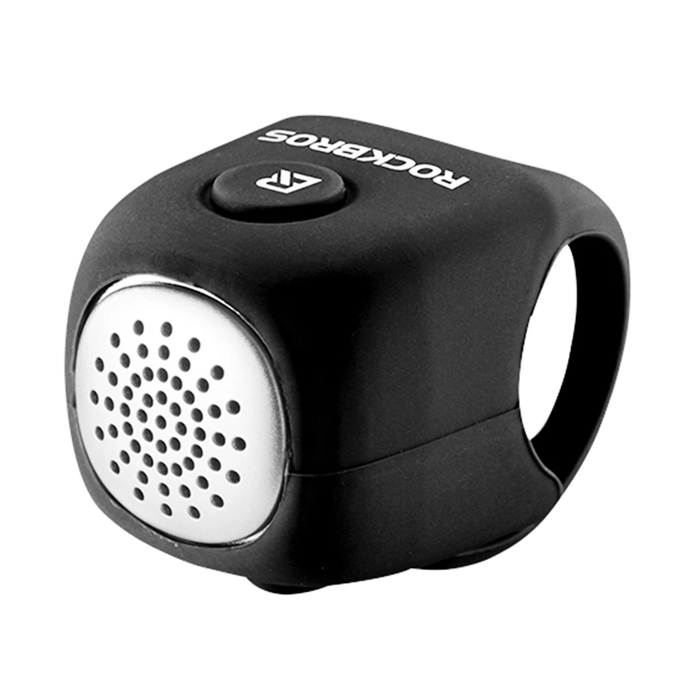 ROCKBROS Electric Cycling Bell 90 dB Horn Rainproof Bicycle Handlebar Silica Gel Shell Ring Bike Bell - Black 1 ROCKBROS Electric Cycling Bell 90 dB Horn Rainproof Bicycle Handlebar Silica Gel Shell Ring Bike Bell - Black