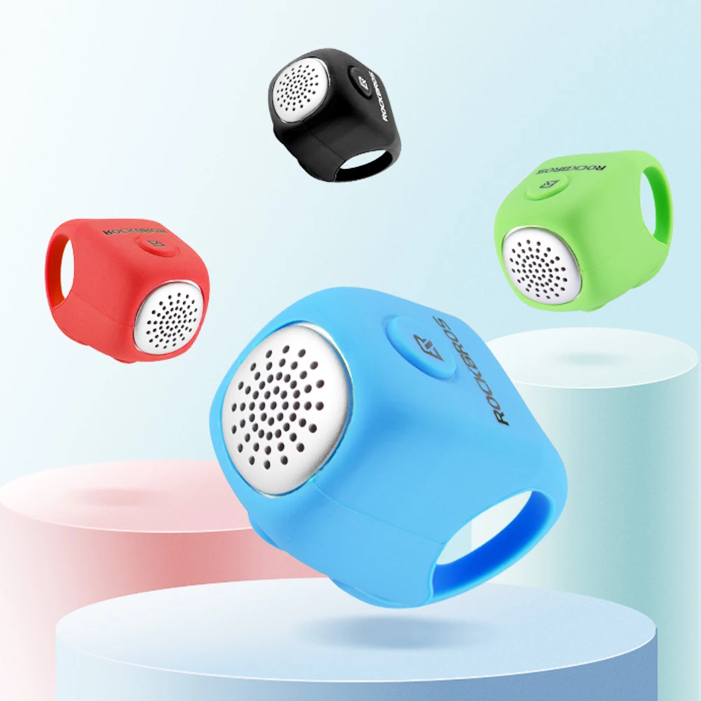 ROCKBROS Electric Cycling Bell 90 dB Horn Rainproof Bicycle Handlebar Silica Gel Shell Ring Bike Bell - Green 2 ROCKBROS Electric Cycling Bell 90 dB Horn Rainproof Bicycle Handlebar Silica Gel Shell Ring Bike Bell - Green - Image 2