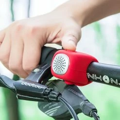 ROCKBROS Electric Cycling Bell 90 dB Horn Rainproof Bicycle Handlebar Silica Gel Shell Ring Bike Bell - Red -CN Sports & Outdoors Sales ROCKBROS Electric Cycling Bell 90 dB Horn Rainproof Red 517344 2