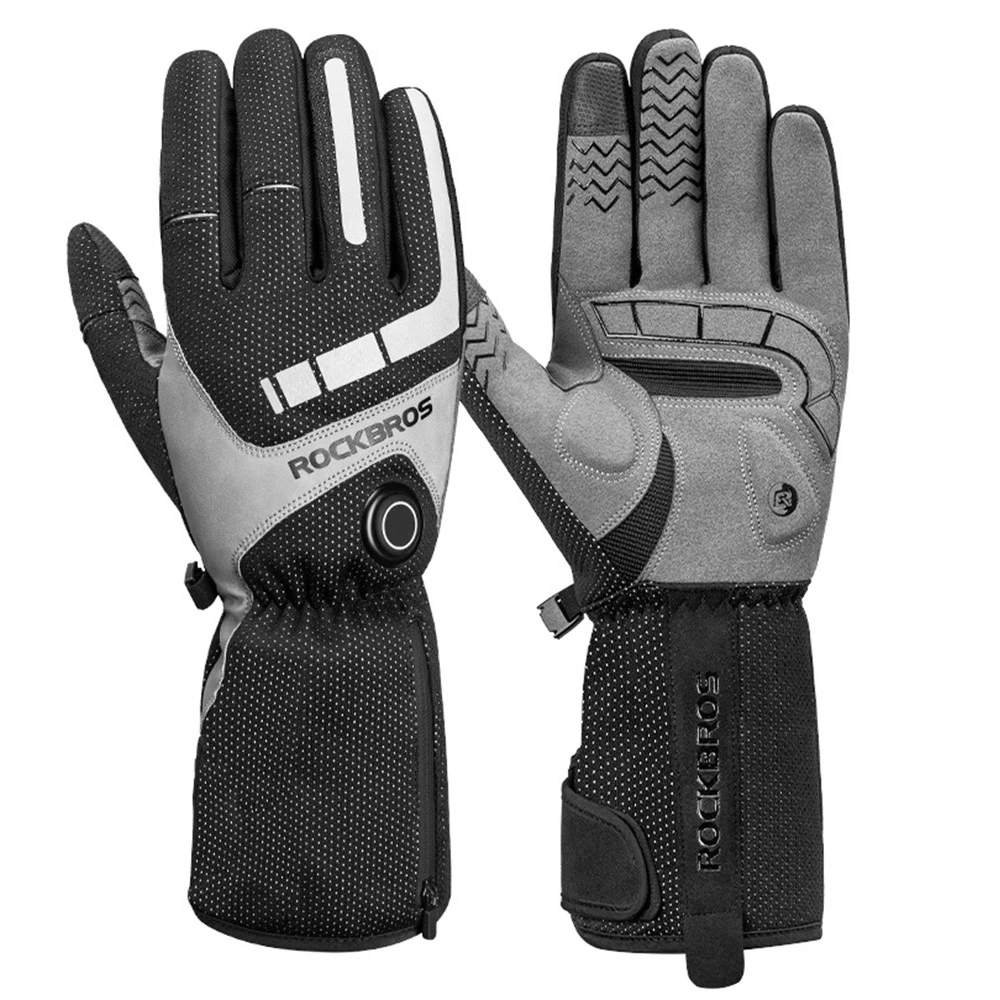 ROCKBROS Bicycles Bikes Motorcycle Gloves Waterproof Heated Thermal Heated Gloves Touch Screen Battery Powered Three Gears Adjustment Anti-Slip Cycling Skiing Climbing Gloves Winter Heating Gloves - L 1 ROCKBROS Bicycles Bikes Motorcycle Gloves Waterproof Heated Thermal Heated Gloves Touch Screen Battery Powered Three Gears Adjustment Anti-Slip Cycling Skiing Climbing Gloves Winter Heating Gloves - L