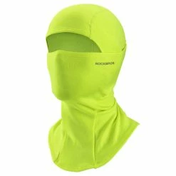ROCKBROS Snowboard Face Mask Windproof Warm Outdoor Thermal Fleece Ski Mask Breathable Unisex for Camping, Skiing - Green