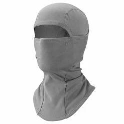 ROCKBROS Snowboard Face Mask Windproof Warm Outdoor Thermal Fleece Ski Mask Breathable Unisex for Camping, Skiing - Light Grey
