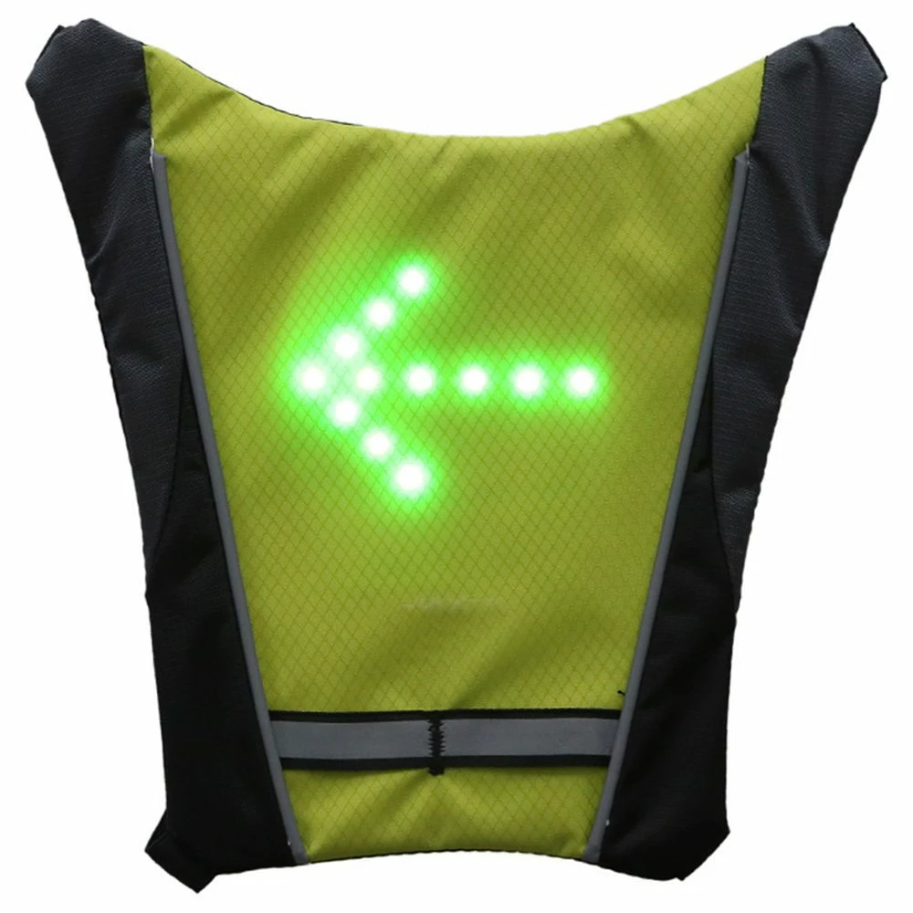 YKBA- B0011 Cycling LED Signals Warning Vest Remote Control USB Charging for running bicycle - Green 5 YKBA- B0011 Cycling LED Signals Warning Vest Remote Control USB Charging for running bicycle - Green - Image 5