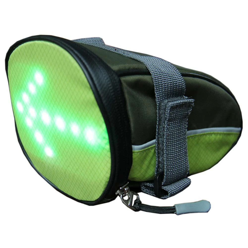 YKWB-B1030 Bicycle Taillight Bag Illuminated Warning Signal Bag With Remote Control for running bicycle - Green 1 YKWB-B1030 Bicycle Taillight Bag Illuminated Warning Signal Bag With Remote Control for running bicycle - Green