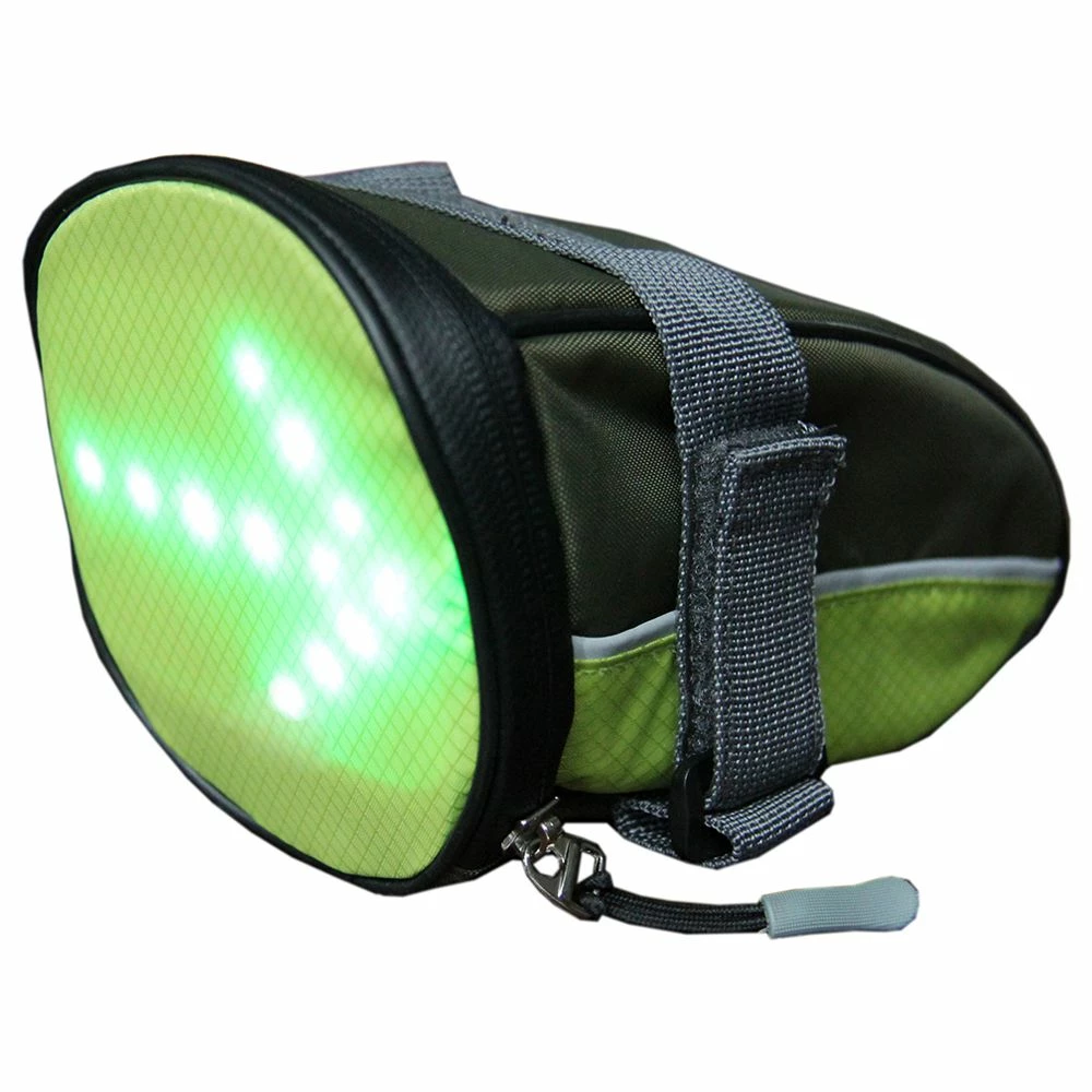 YKWB-B1030 Bicycle Taillight Bag Illuminated Warning Signal Bag With Remote Control for running bicycle - Green 2 YKWB-B1030 Bicycle Taillight Bag Illuminated Warning Signal Bag With Remote Control for running bicycle - Green - Image 2