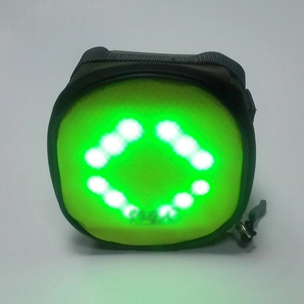 YKWB-B1030 Bicycle Taillight Bag Illuminated Warning Signal Bag With Remote Control for running bicycle - Green 5 YKWB-B1030 Bicycle Taillight Bag Illuminated Warning Signal Bag With Remote Control for running bicycle - Green - Image 5