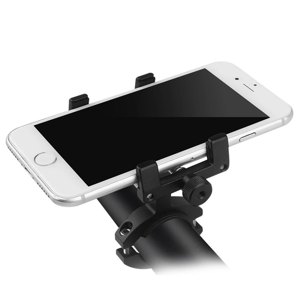 Aluminum Alloy Phone Holder for KUGOO S1 and KUGOO S1 Pro Folding Electric Scooter Bicycle - Black 3 Aluminum Alloy Phone Holder for KUGOO S1 and KUGOO S1 Pro Folding Electric Scooter Bicycle - Black - Image 3