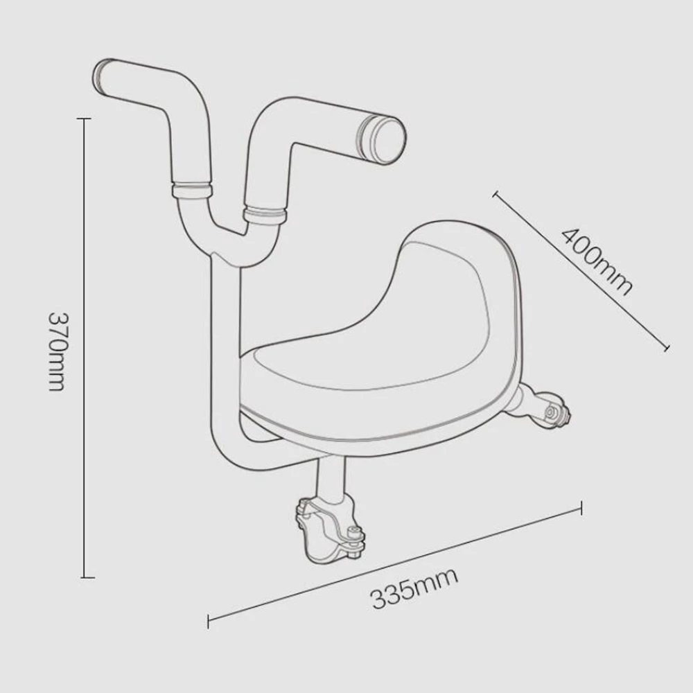 Child Seat Kit For Xiaomi Himo V1S & V1 Plus Electric Bicycle - Black 6 Child Seat Kit For Xiaomi Himo V1S & V1 Plus Electric Bicycle - Black - Image 6