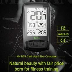 Meilan M4 Bike Computer Wireless Speedometer Odometer 2.5 Inch IML Mirror Surface Screen - Black -CN Sports & Outdoors Sales meilan m4 bike computer ilm screen wireless speedometer odometer black 1574132262832