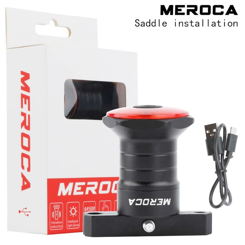 MEROCA WR15 Smart Bike Tail Light Brake Sensing Bicycle Rear Flashlight with 500mAh Battery 7 Light Modes for Saddle 1 MEROCA WR15 Smart Bike Tail Light Brake Sensing Bicycle Rear Flashlight with 500mAh Battery 7 Light Modes for Saddle