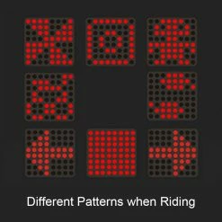 TX129 64-led Intelligent Bicycle Taillight 80 Lumens 1200mAh battery Automatic Direction Indicator Light Infrared Laser - Black -CN Sports & Outdoors Sales tx129 64 led intelligent bicycle taillight infrared laser black 1571995715613