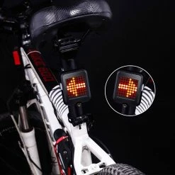 TX129 64-led Intelligent Bicycle Taillight 80 Lumens 1200mAh battery Automatic Direction Indicator Light Infrared Laser - Black -CN Sports & Outdoors Sales tx129 64 led intelligent bicycle taillight infrared laser black 1571995717257