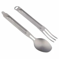 Xiaomi NEXTOOL Outdoor Titanium Alloy Fork Spoon Tableware Set - Silver