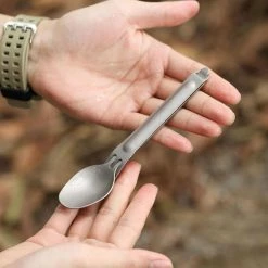 Xiaomi NEXTOOL Outdoor Titanium Alloy Fork Spoon Tableware Set - Silver -CN Sports & Outdoors Sales xiaomi outdoor nextool titanium alloy fork spoon tableware set silver 1571995493405