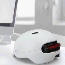 Xiaomi Smart4u SH50 Bicycle Smart Flash Helmet Automatic Light Perception Warning Light Long Battery Life IPX4 Waterproof Size L - White -CN Sports & Outdoors Sales xiaomi smart4u sh50 bicycle smart flash helmet white 1584081533672