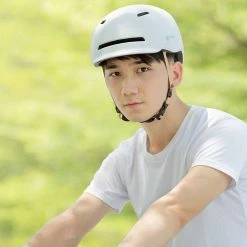 Xiaomi Smart4u SH50 Bicycle Smart Flash Helmet Automatic Light Perception Warning Light Long Battery Life IPX4 Waterproof Size L - White -CN Sports & Outdoors Sales xiaomi smart4u sh50 bicycle smart flash helmet white 1584081534954