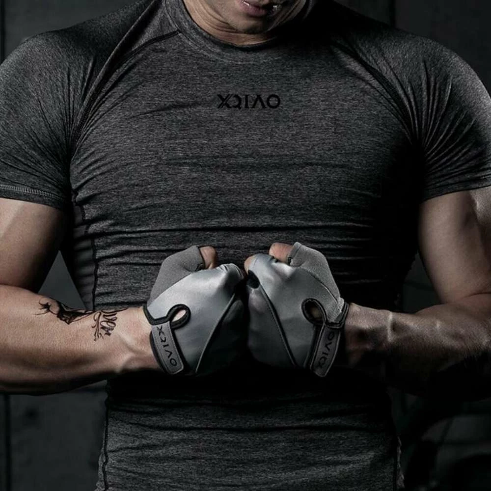 Xiaomi XQIAO Q850 Lightweight Lifting Fitness Gloves Aniti-silp Half Finger Gloves Size M - Gray 2 Xiaomi XQIAO Q850 Lightweight Lifting Fitness Gloves Aniti-silp Half Finger Gloves Size M - Gray - Image 2
