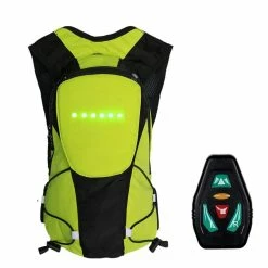 YKBB-B0503 5L Backpack Wireless Remote Control With LED Signal Indicator For Outdoor Riding Climbing Hiking for running bicycle - Green -CN Sports & Outdoors Sales ykbb b0503 5l backpack with led signal indicator green 1590662408338